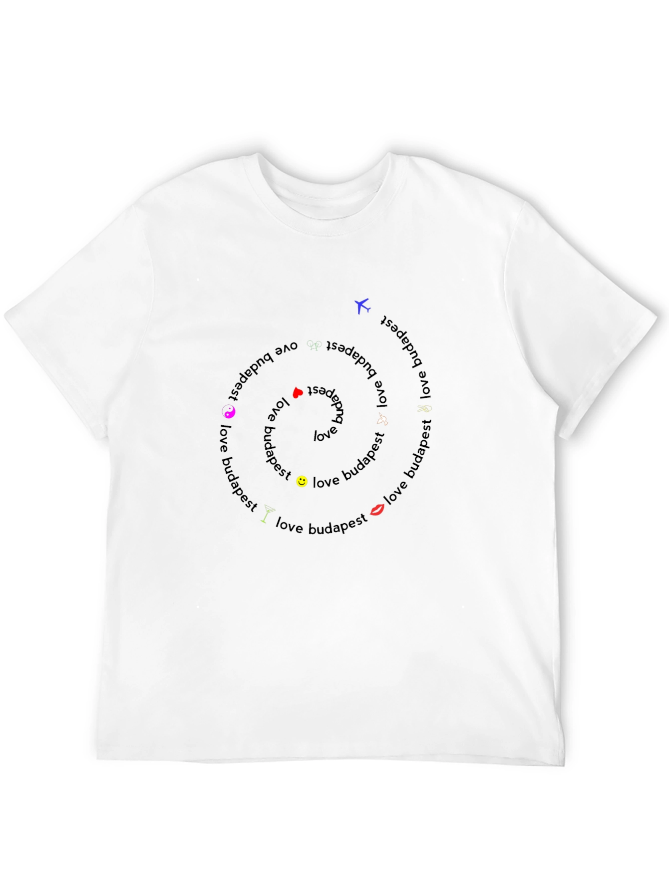 I Love Budapest Spiral Black T-Shirt