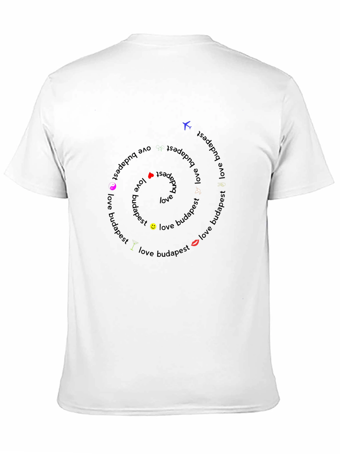 I Love Budapest Spiral Black T-Shirt