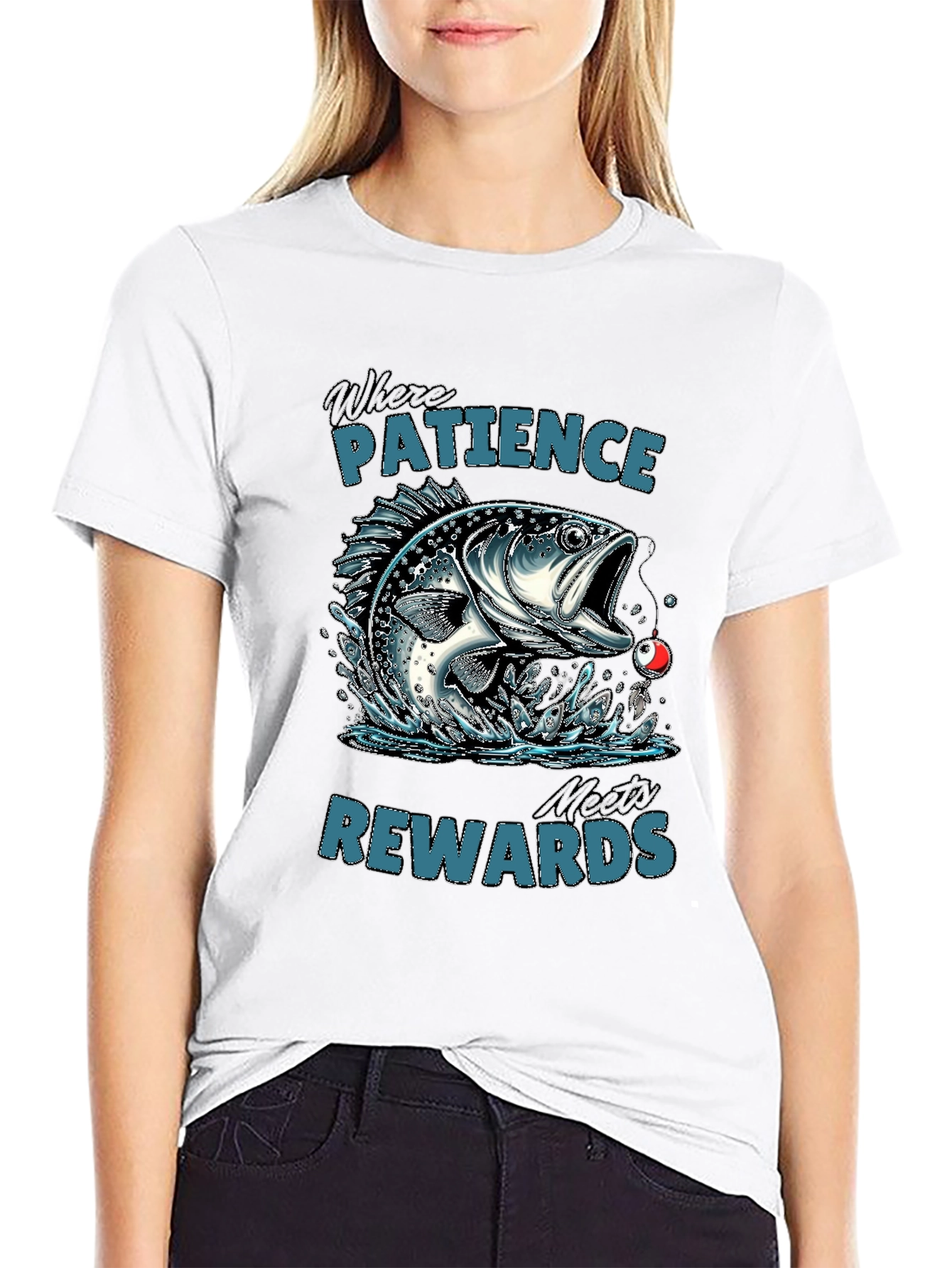Patience Rewards Fishing Graphic T-Shirt