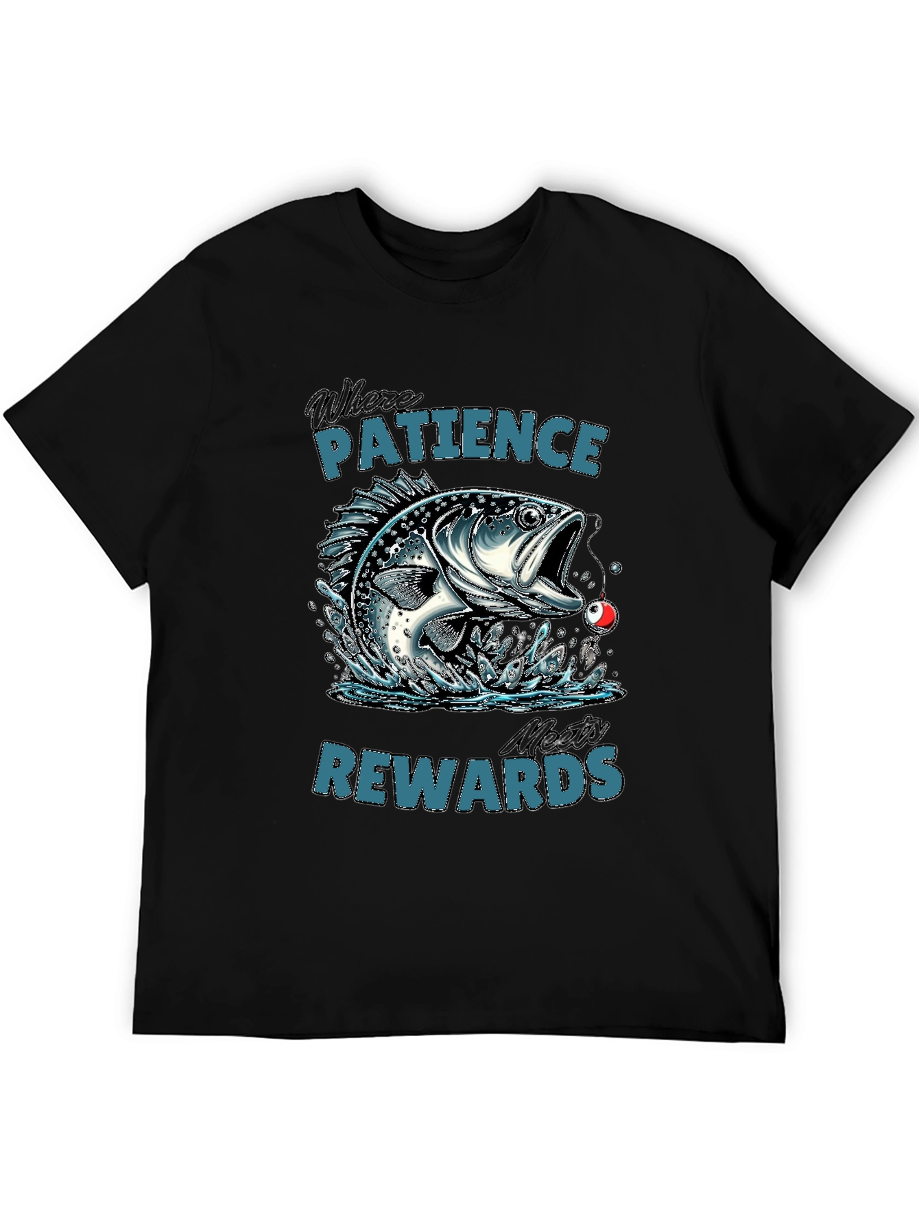 Patience Rewards Fishing Graphic T-Shirt