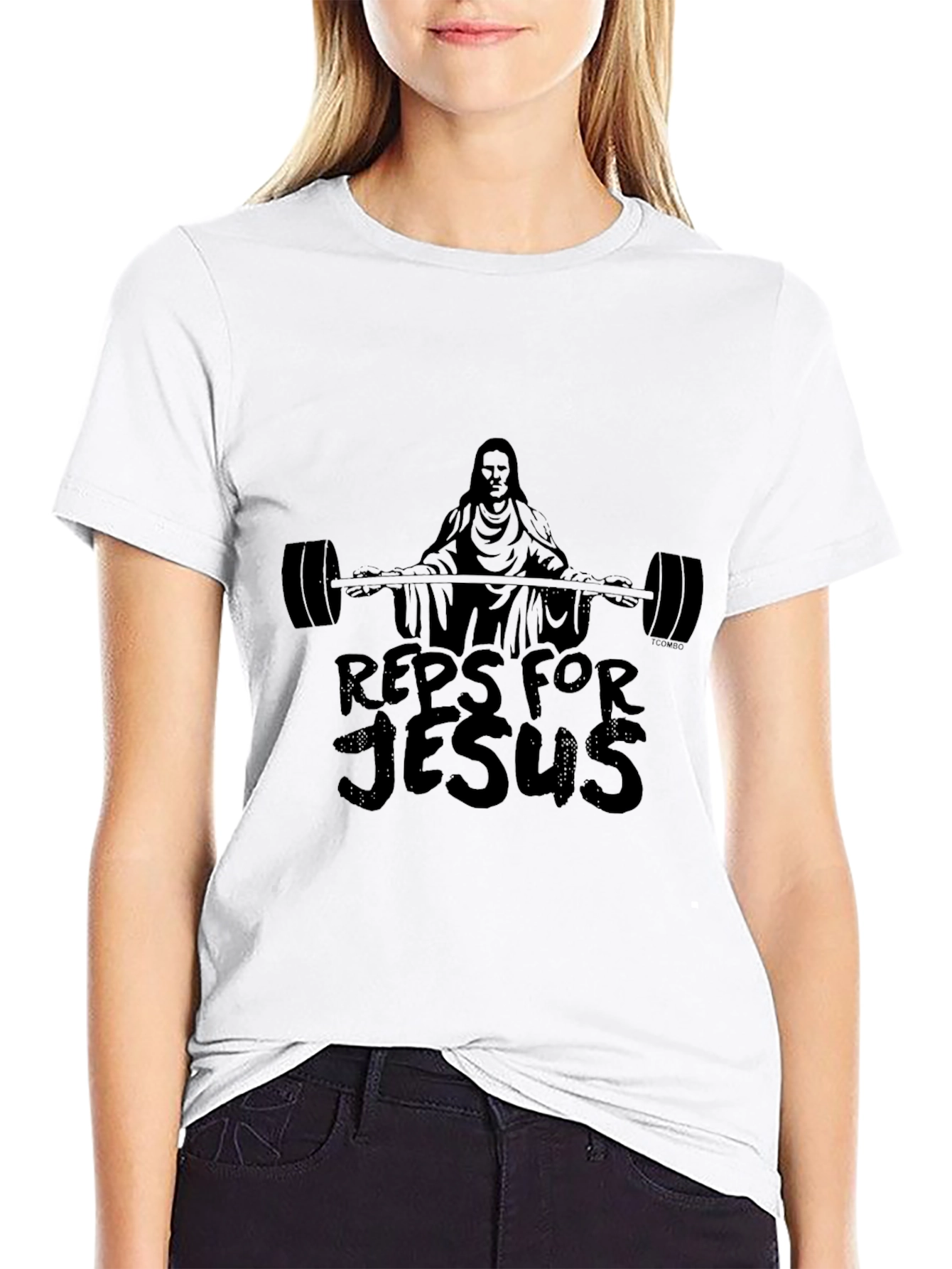 Reps For Jesus Black Graphic Tee Shirt