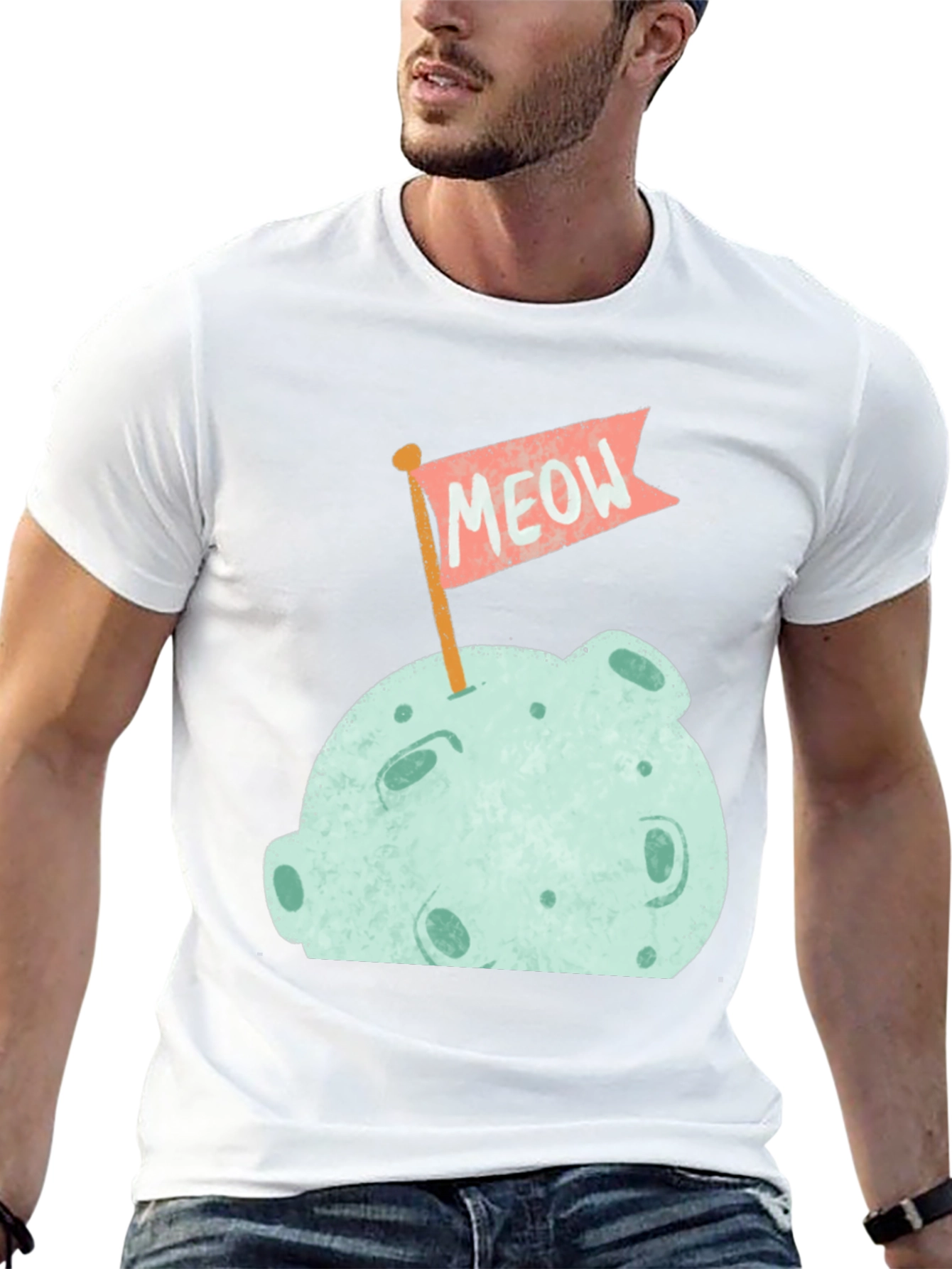 Meow Moon Black T-Shirt