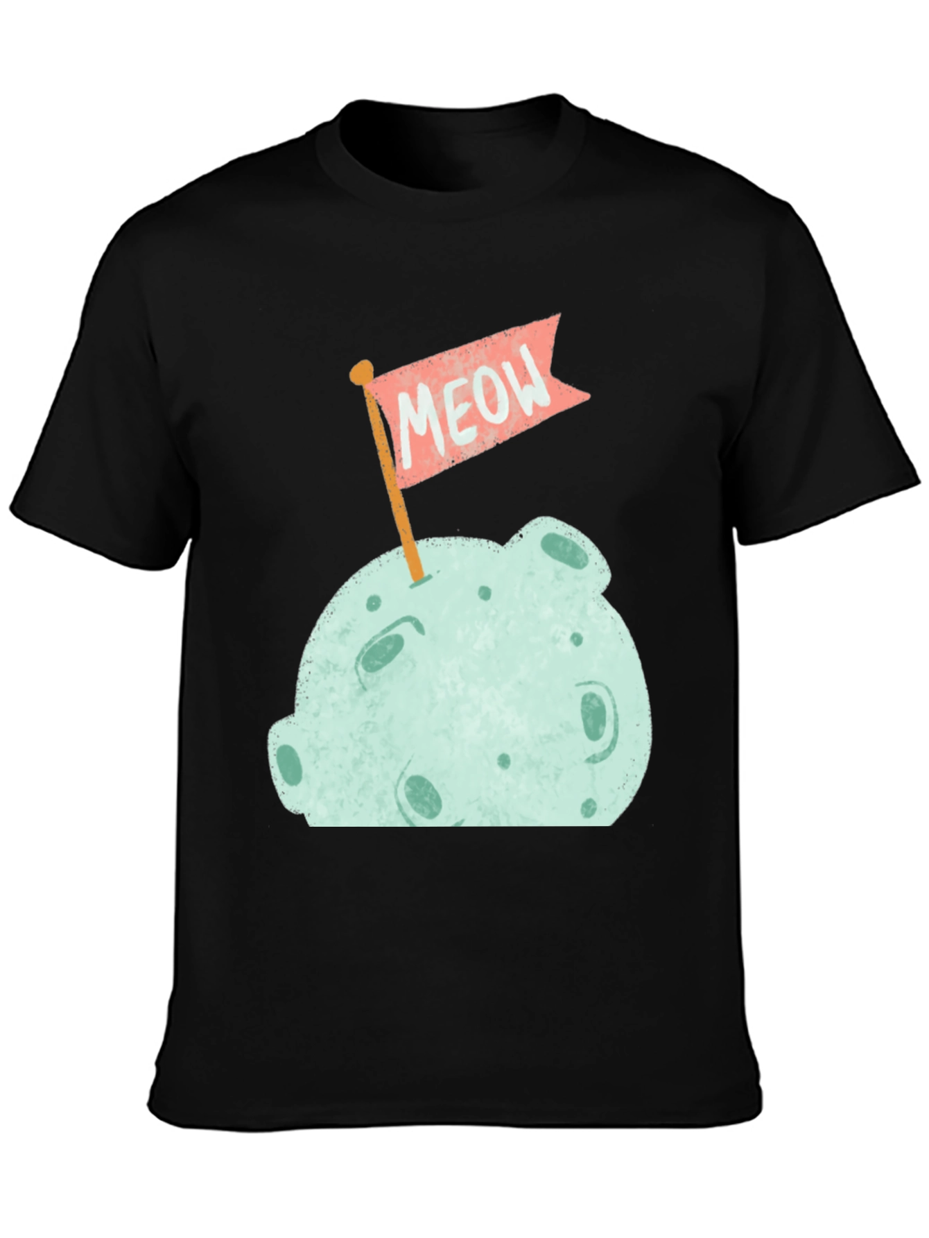 Meow Moon Black T-Shirt