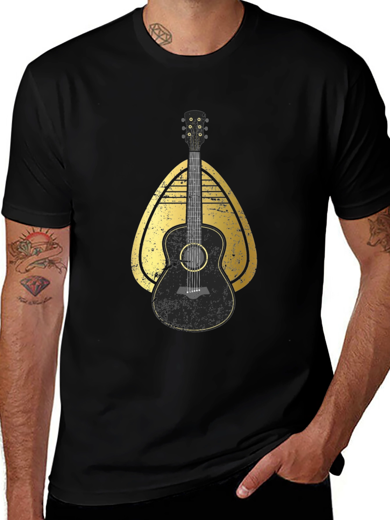 Guitar Graphic Tee - Black