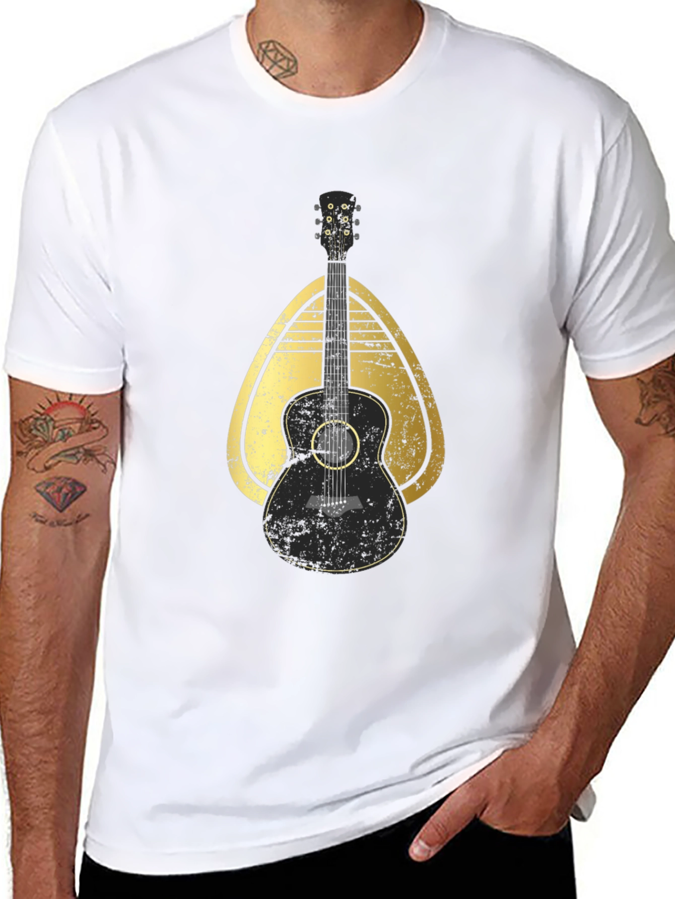 Guitar Graphic Tee - Black