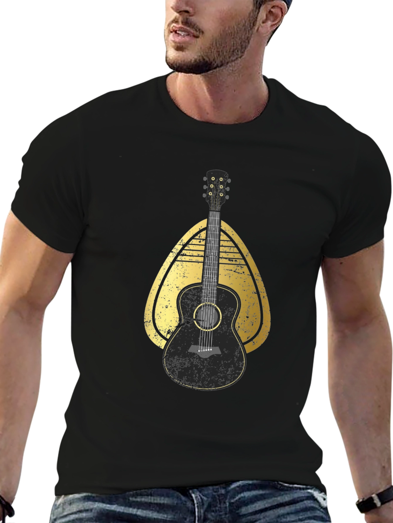 Guitar Graphic Tee - Black
