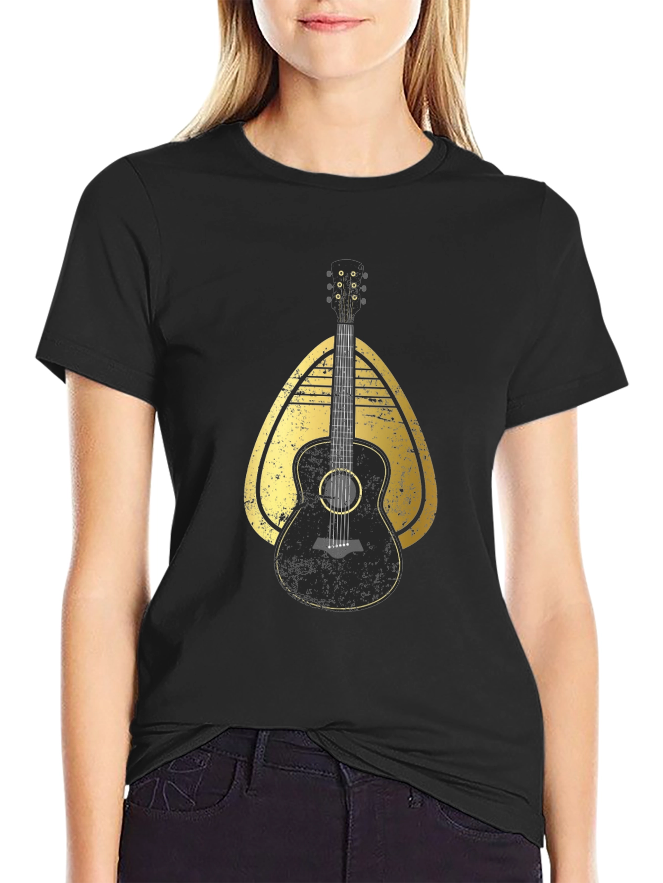 Guitar Graphic Tee - Black