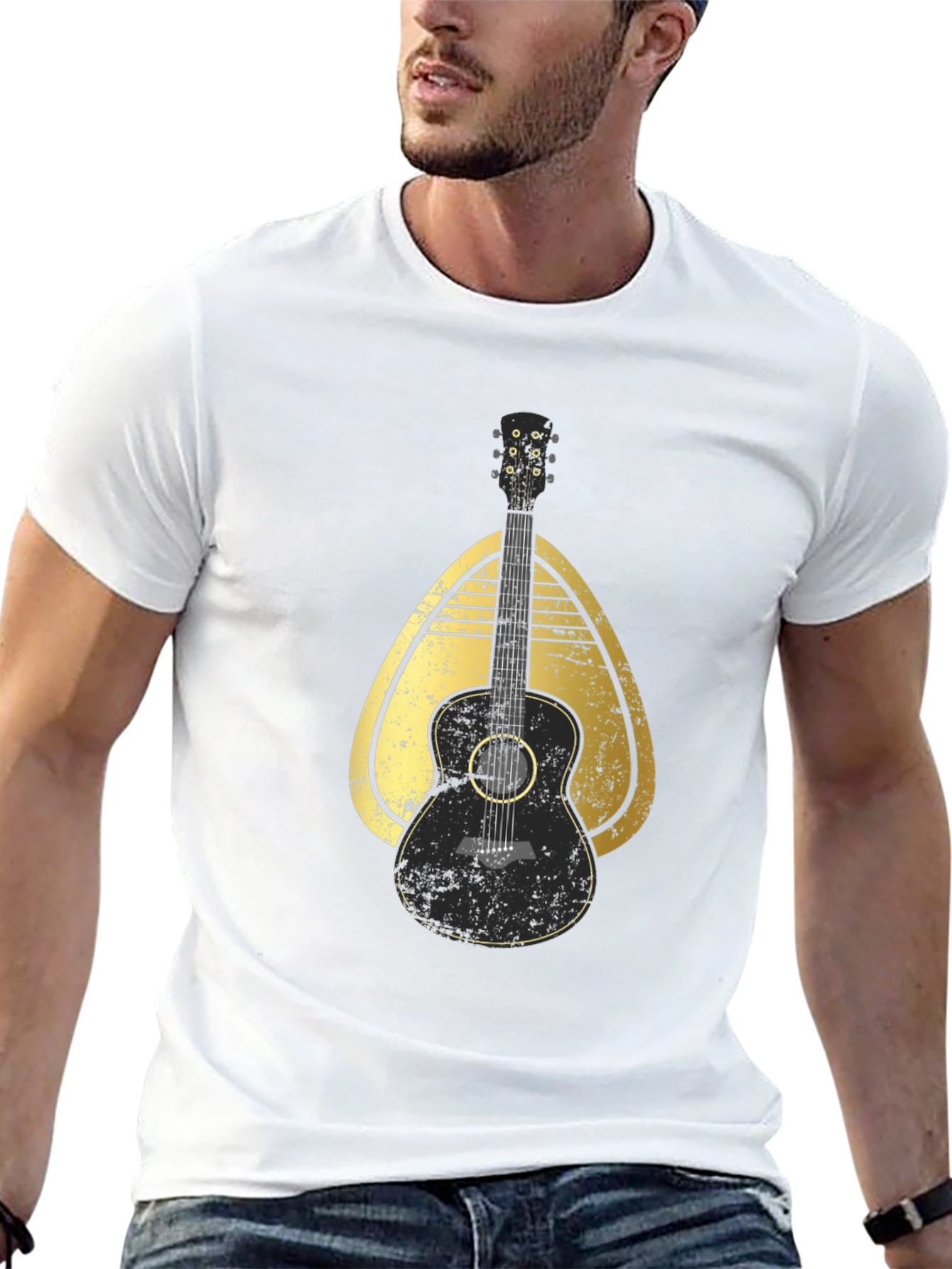 Guitar Graphic Tee - Black