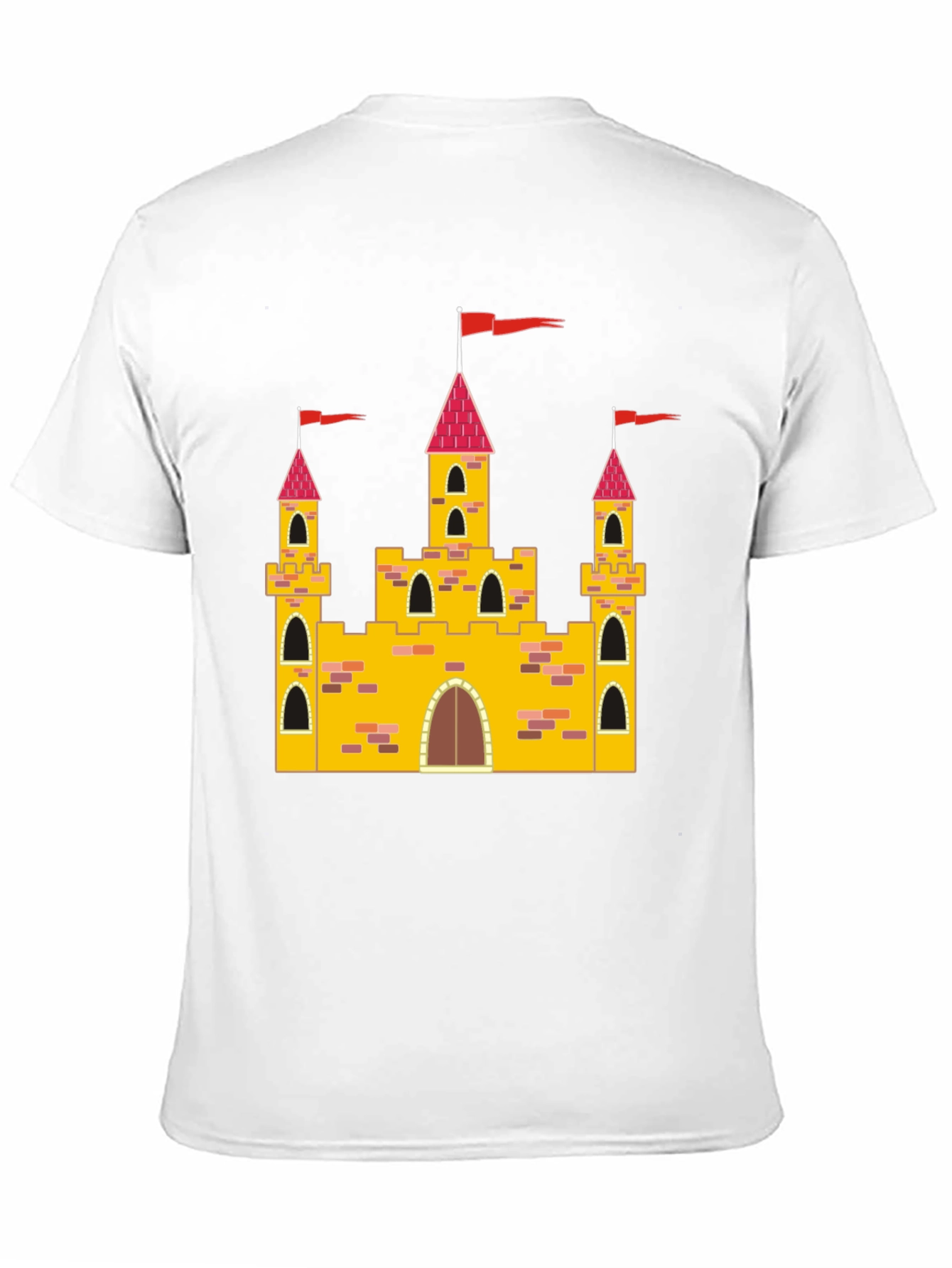 Castle Graphic Tee - Whimsical Design Black T-Shirt