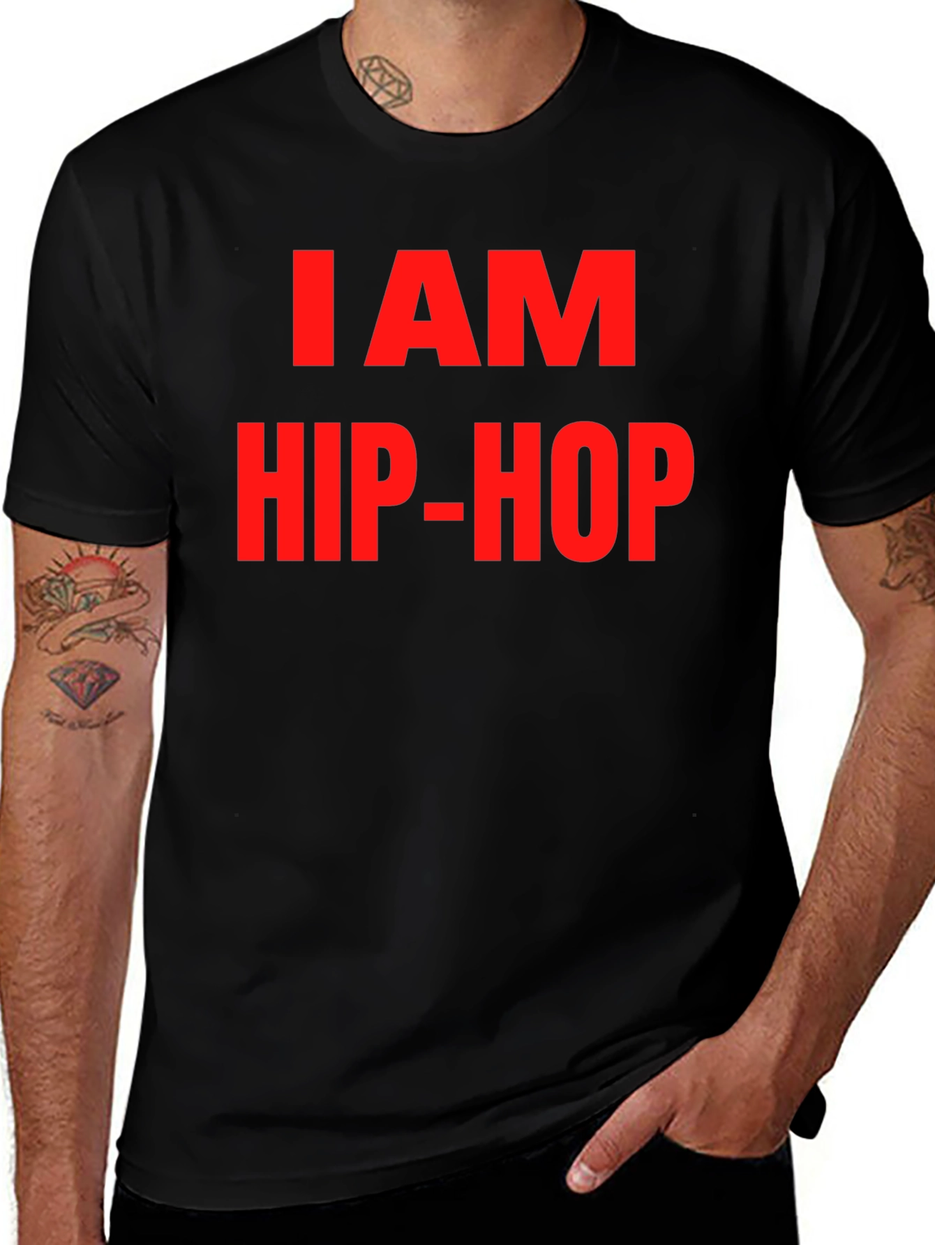 I AM HIP-HOP Graphic Tee - Black