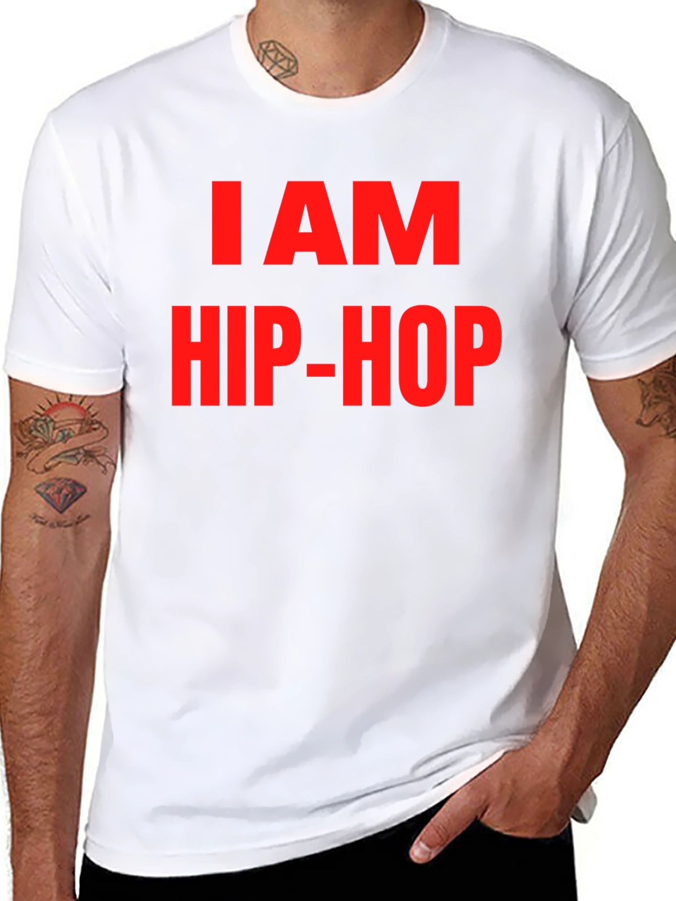 I AM HIP-HOP Graphic Tee - Black