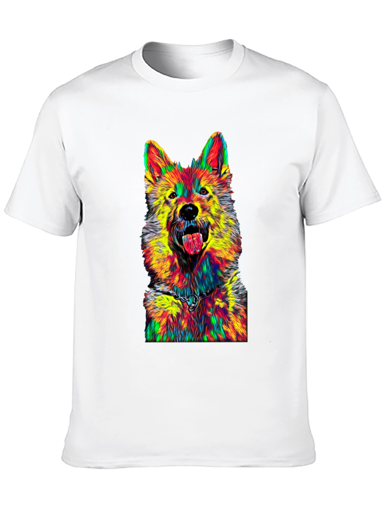 Rainbow Dog Graphic Tee - Unisex Black T-Shirt