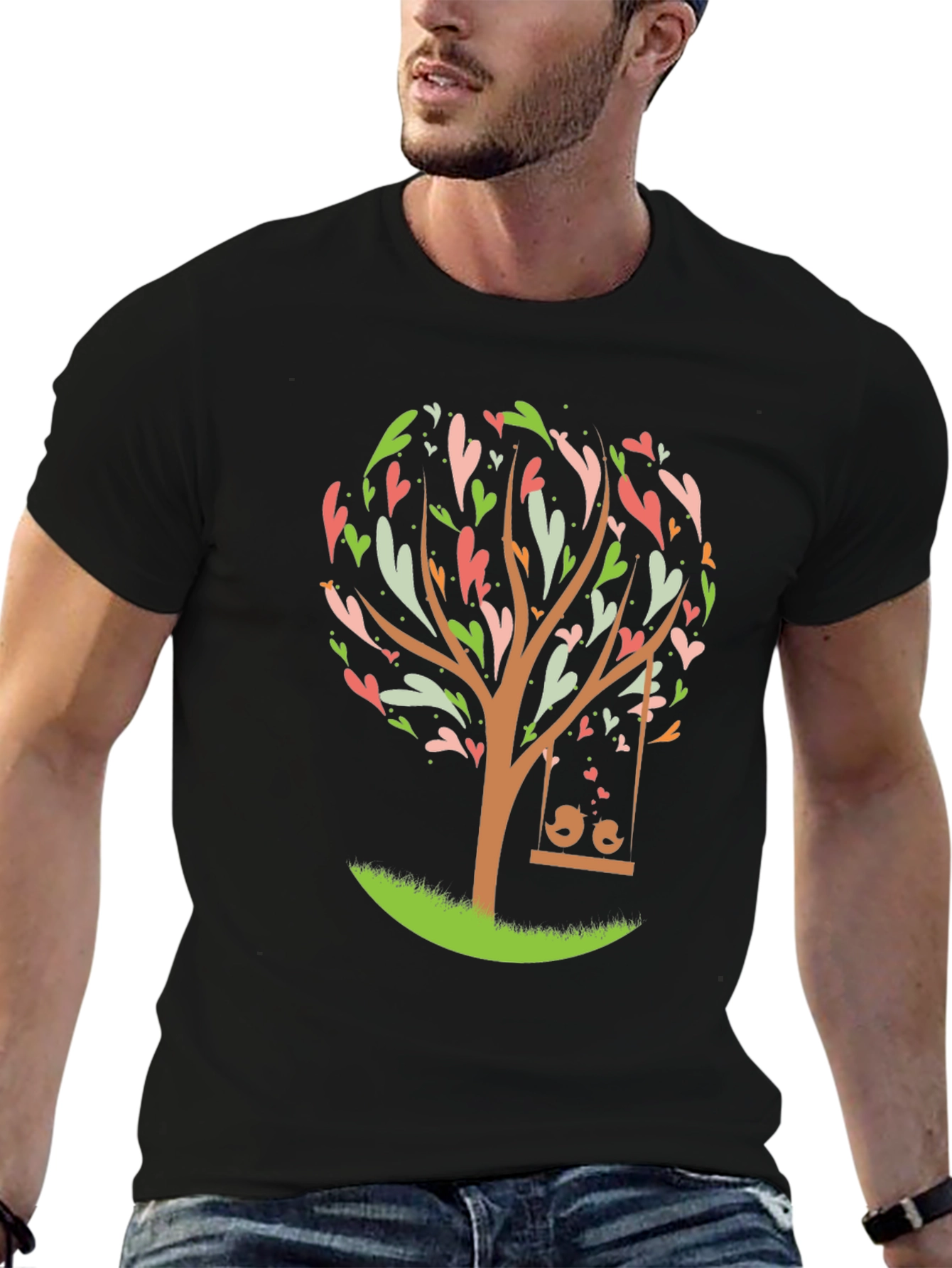 Love Tree Graphic Tee - Romantic Design