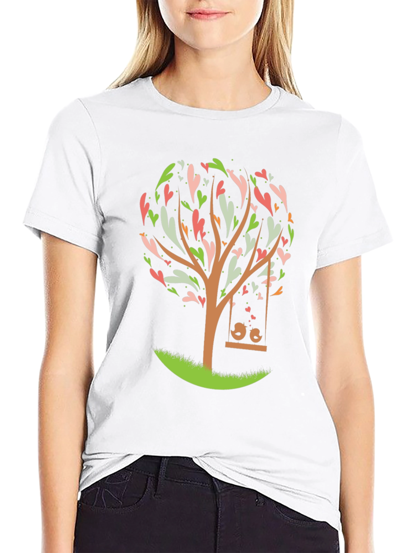 Love Tree Graphic Tee - Romantic Design