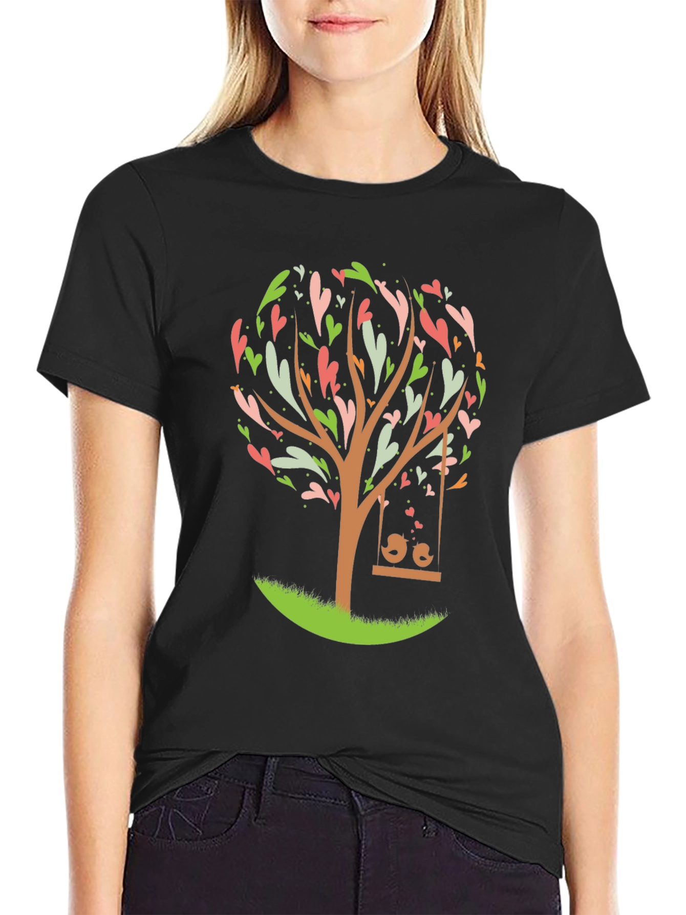 Love Tree Graphic Tee - Romantic Design