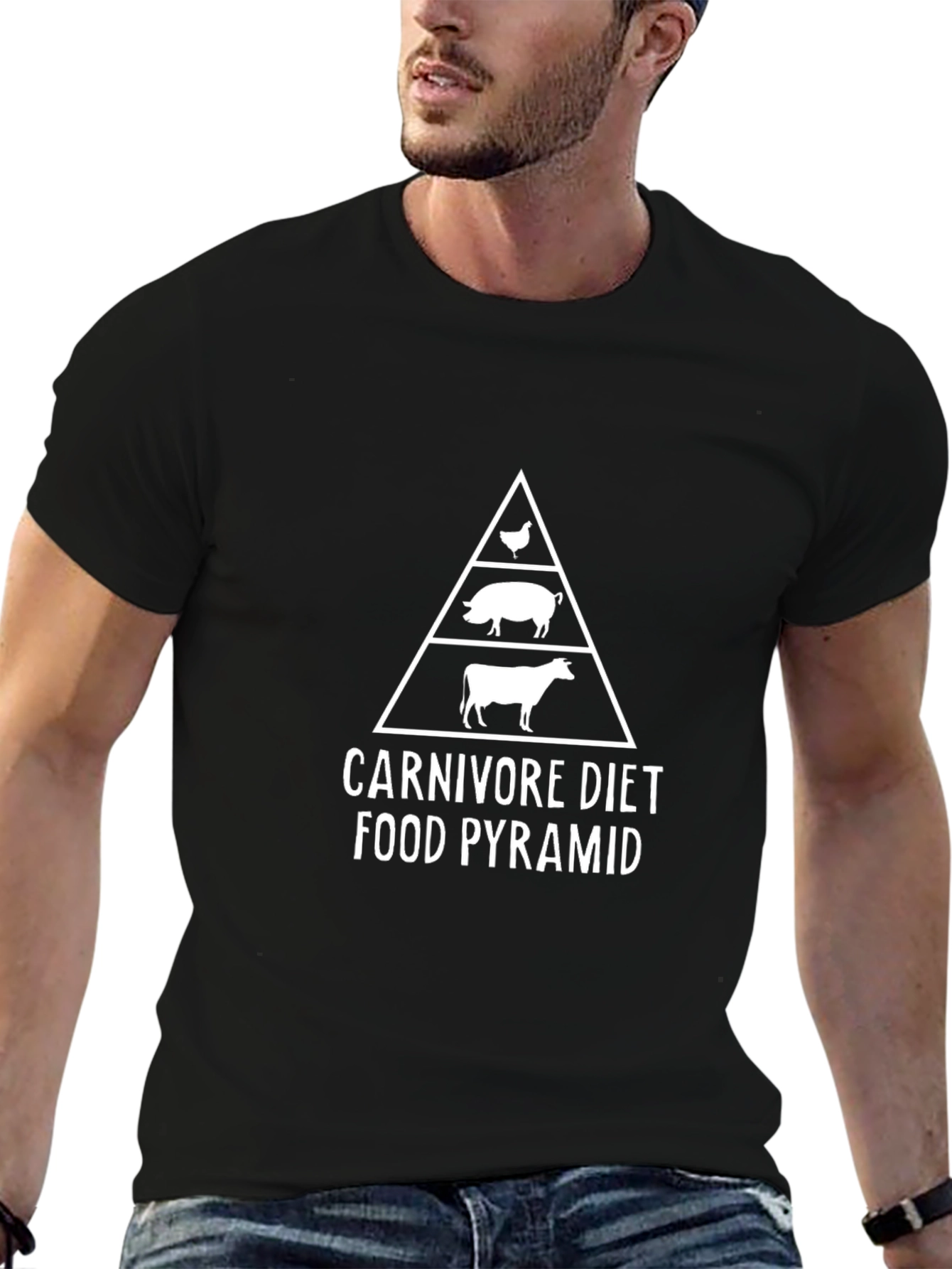 Carnivore Diet Food Pyramid Graphic Tee
