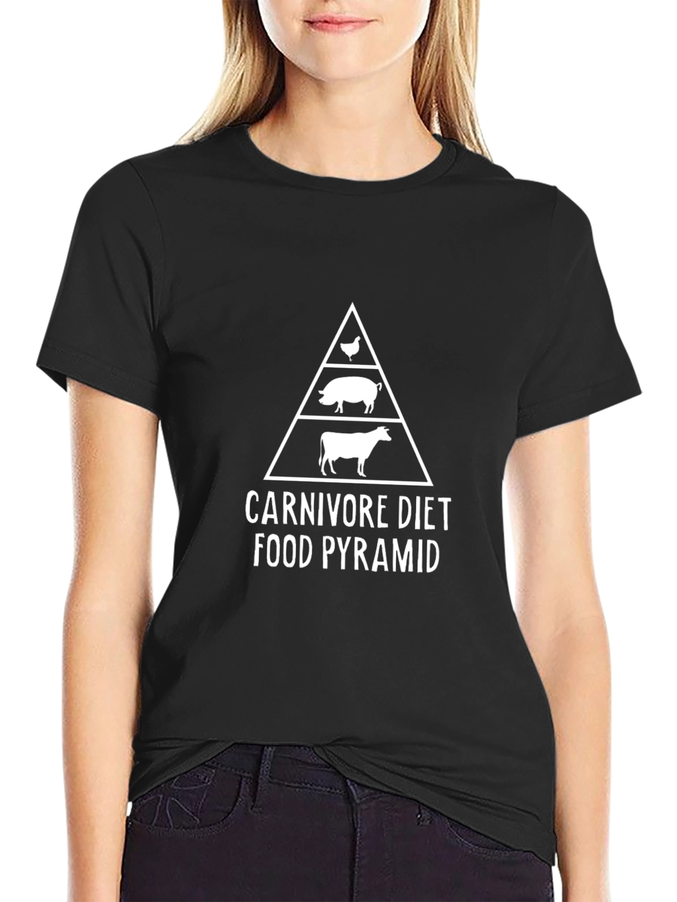 Carnivore Diet Food Pyramid Graphic Tee