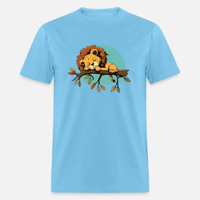 lion sleeping on branch sleep shirt animal baby