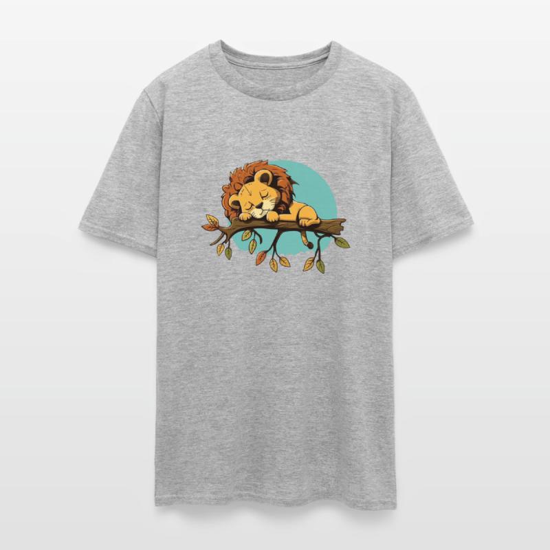 lion sleeping on branch sleep shirt animal baby