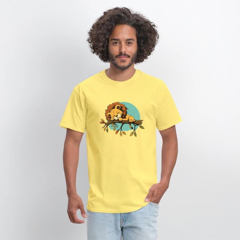 lion sleeping on branch sleep shirt animal baby