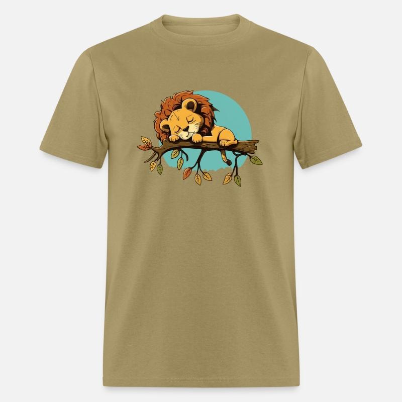 lion sleeping on branch sleep shirt animal baby