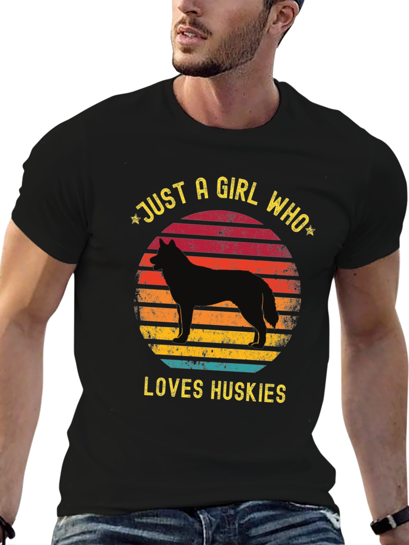Just a Girl Who Loves Huskies T-Shirt