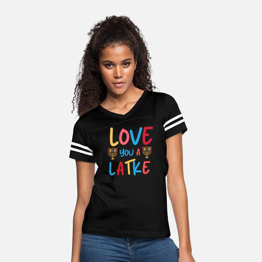 Love You A Latke, Funny Colorful Hanukkah Pun
