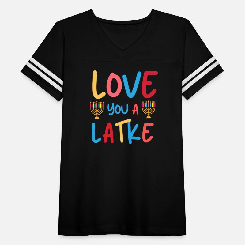 Love You A Latke, Funny Colorful Hanukkah Pun
