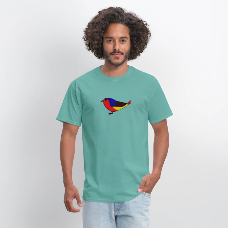 Low poly bird, colorful bird