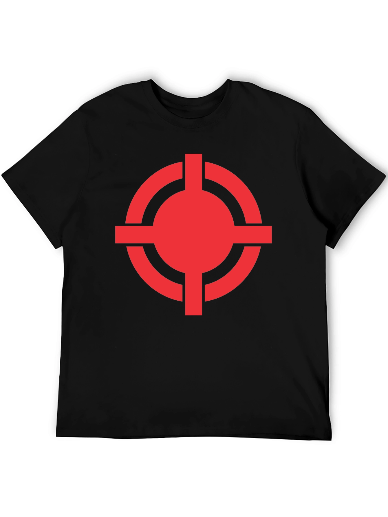 Red Target Graphic Black T-Shirt