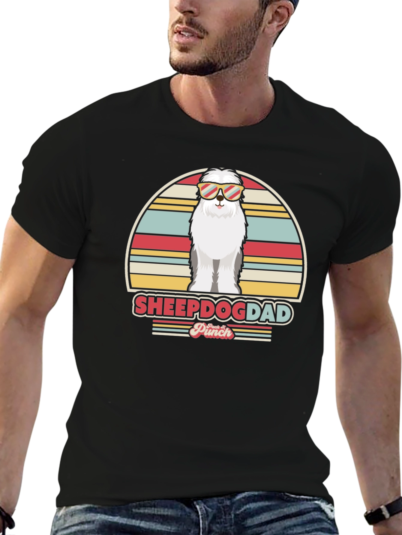 Sheepadogdad T-Shirt - Retro Style