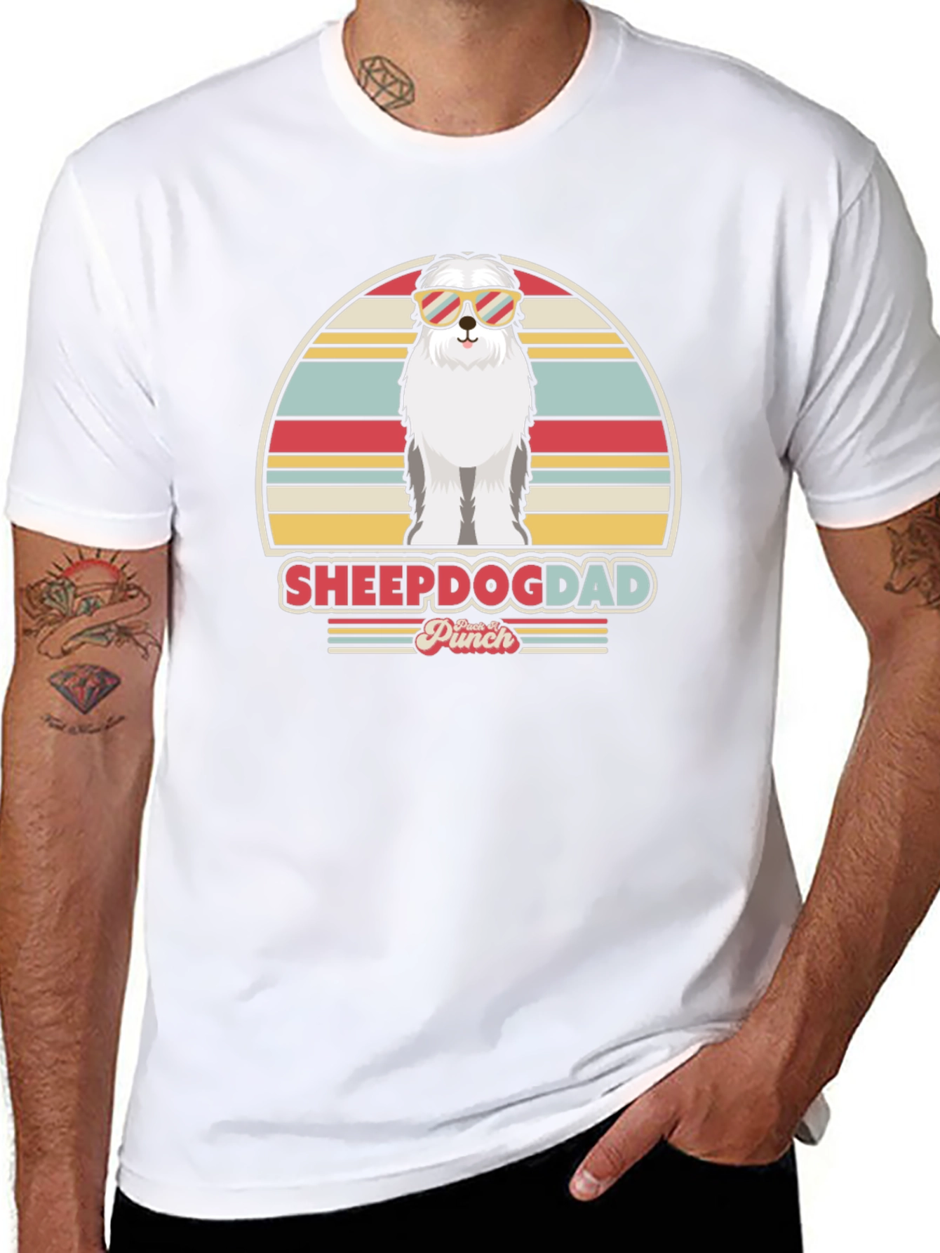 Sheepadogdad T-Shirt - Retro Style