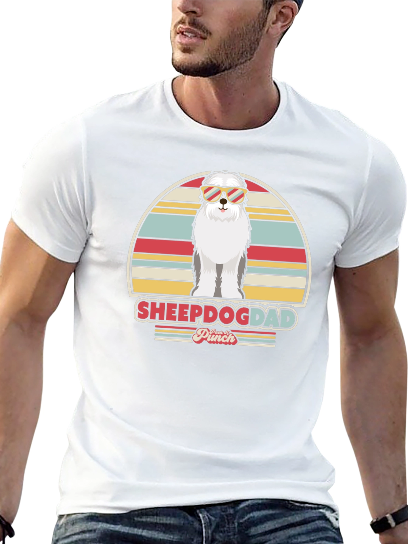 Sheepadogdad T-Shirt - Retro Style
