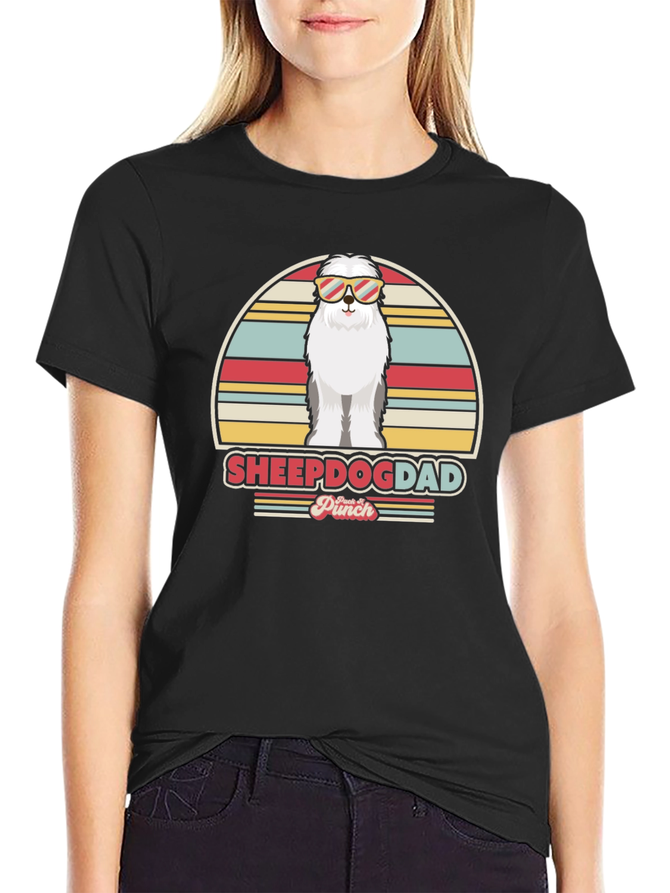 Sheepadogdad T-Shirt - Retro Style
