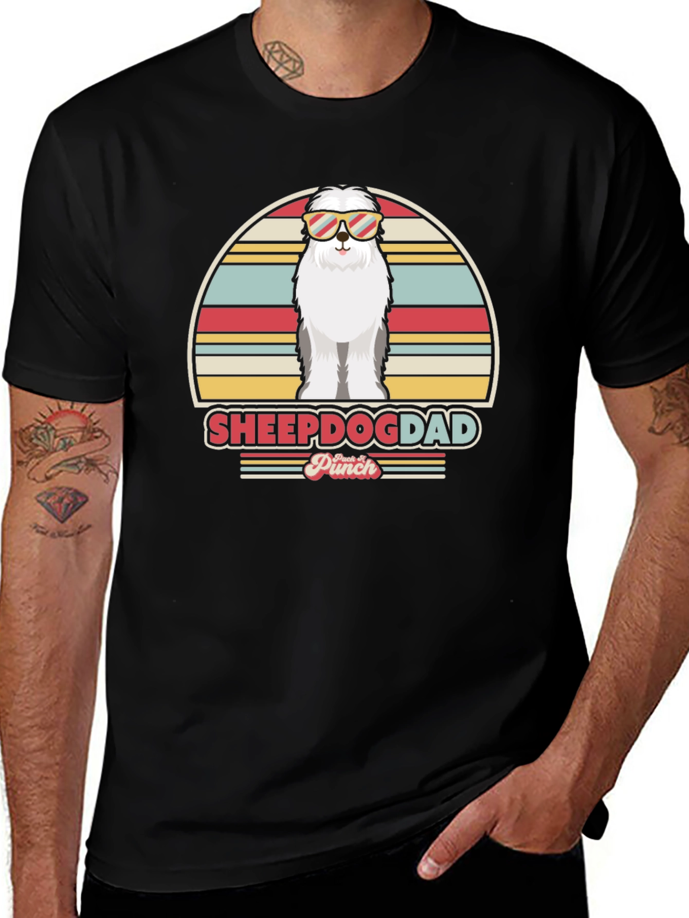 Sheepadogdad T-Shirt - Retro Style