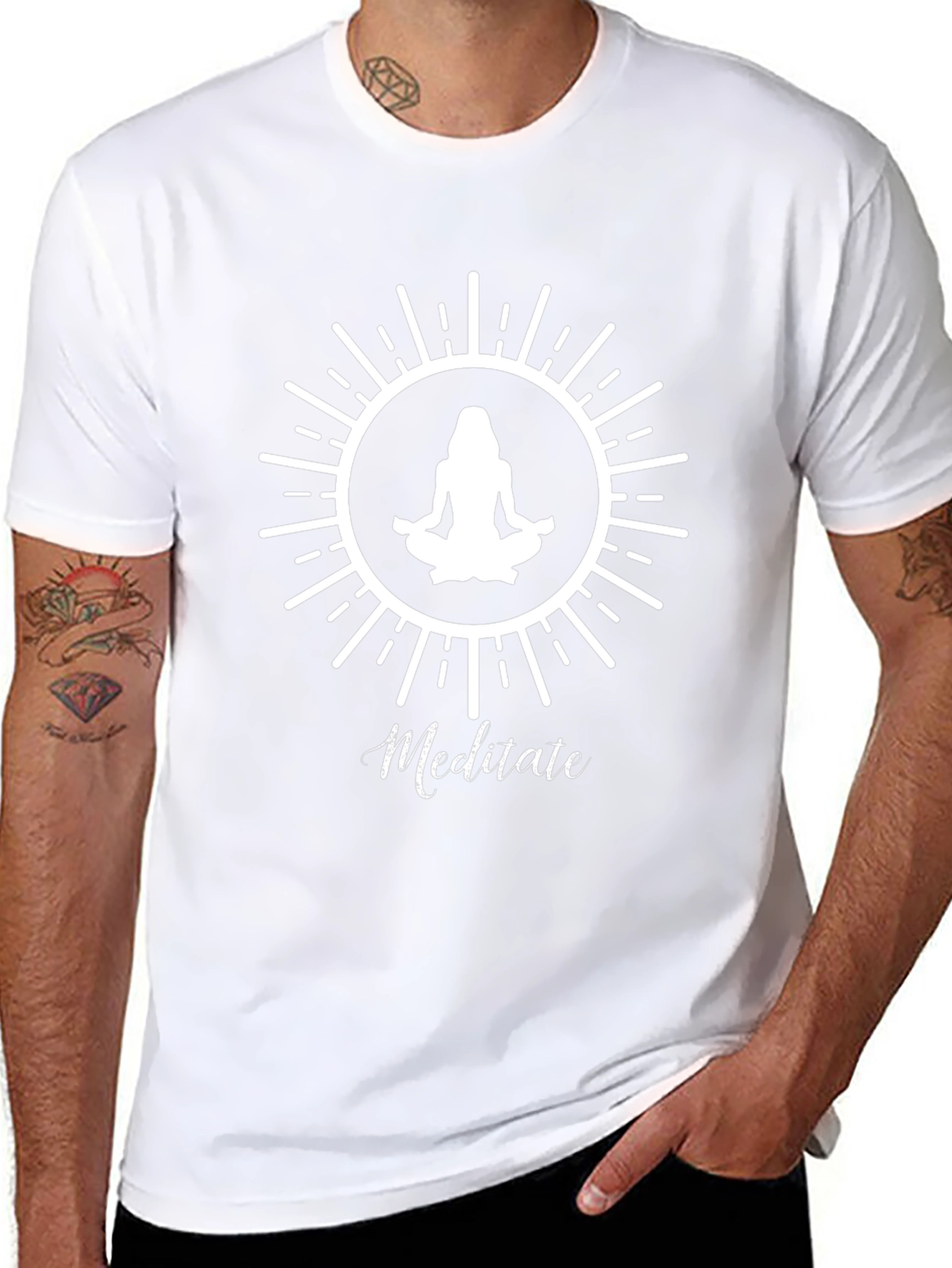 Meditate T-Shirt: Yoga Design Relaxed Fit