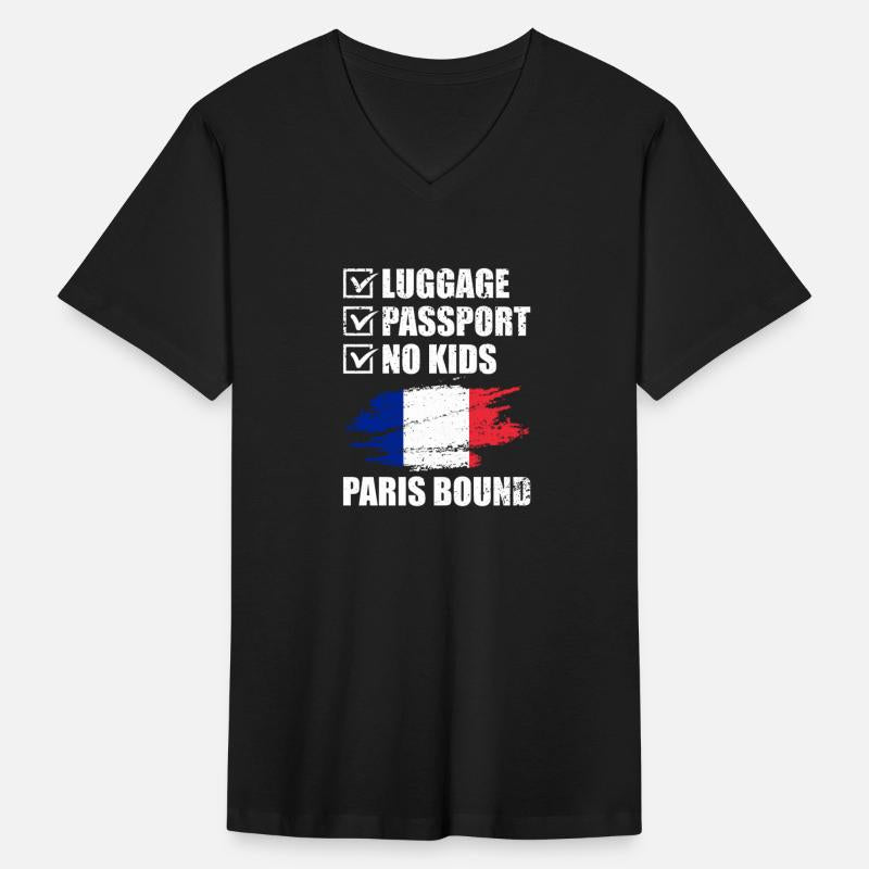 Luggage Passport No Kids Paris Bound Vacation