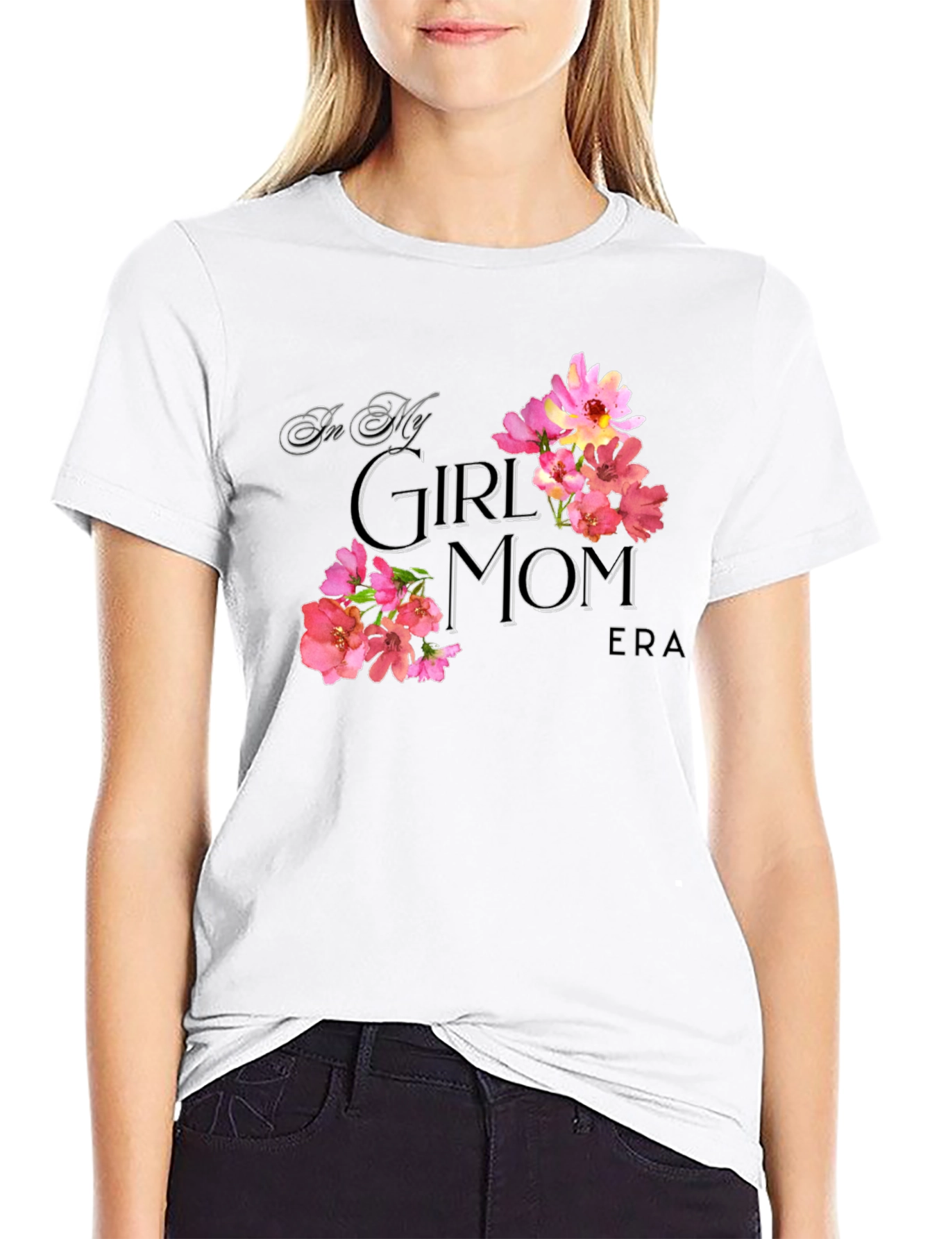 In My Girl Mom Era Black T-Shirt
