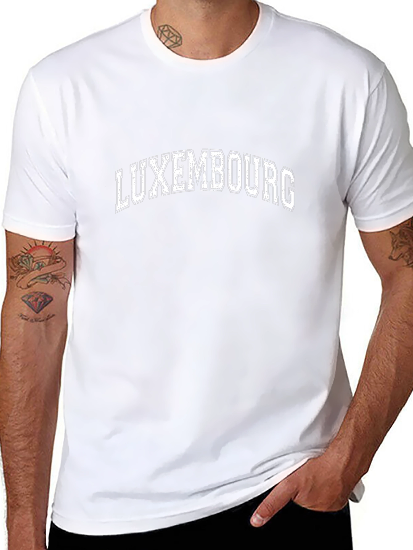 Luxembourg Graphic Tee - Black Cotton Comfort