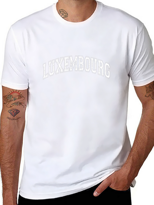 Luxembourg Graphic Tee - Black Cotton Comfort