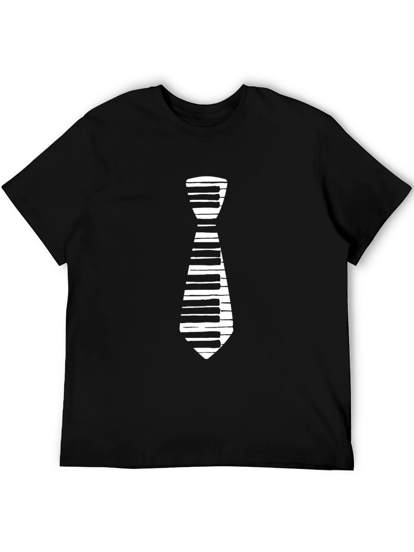 Piano Tie Graphic Tee - Music Lovers T-Shirt