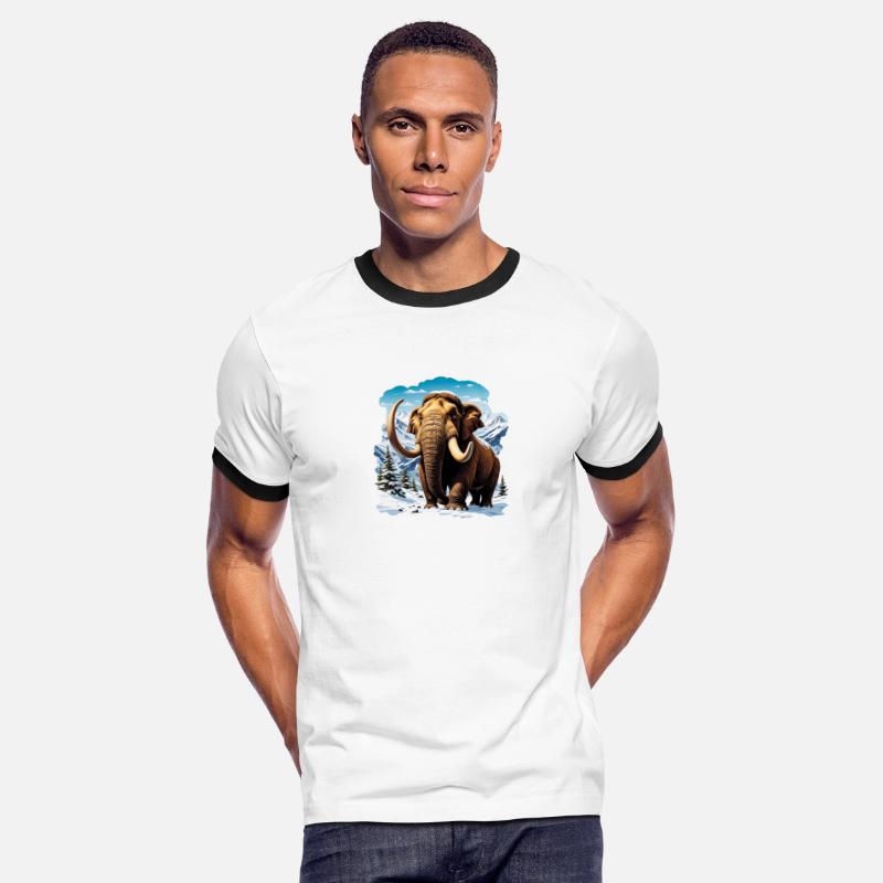 Mammoth in Snow Landscape