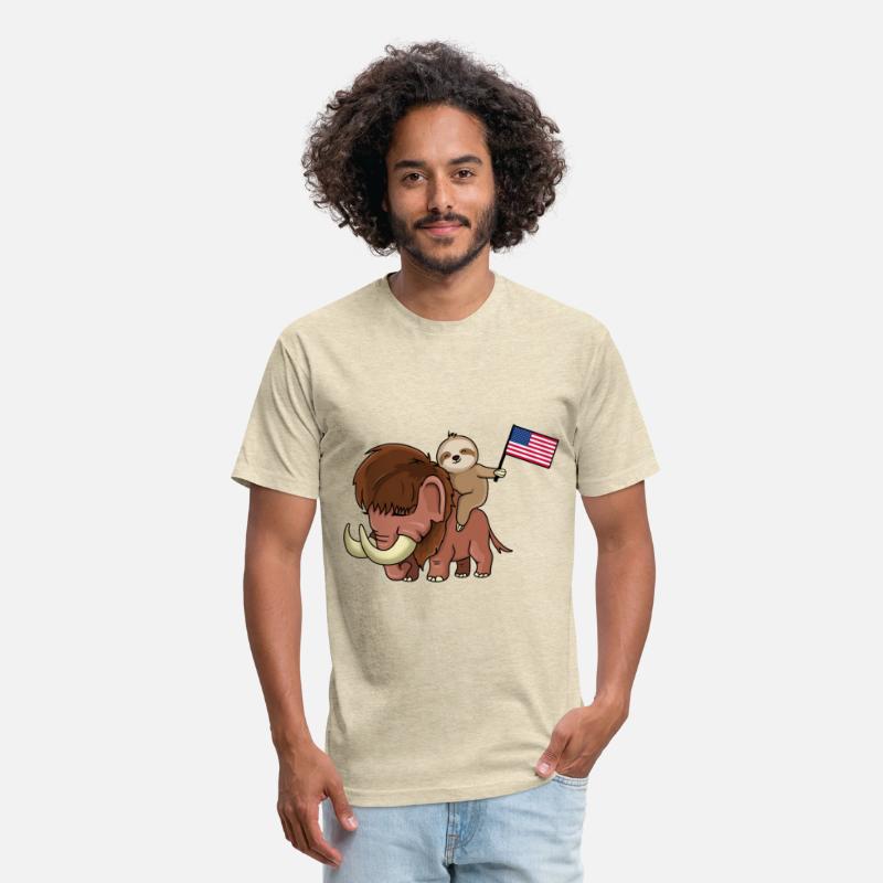 Mammoth Sloth Usa Flag