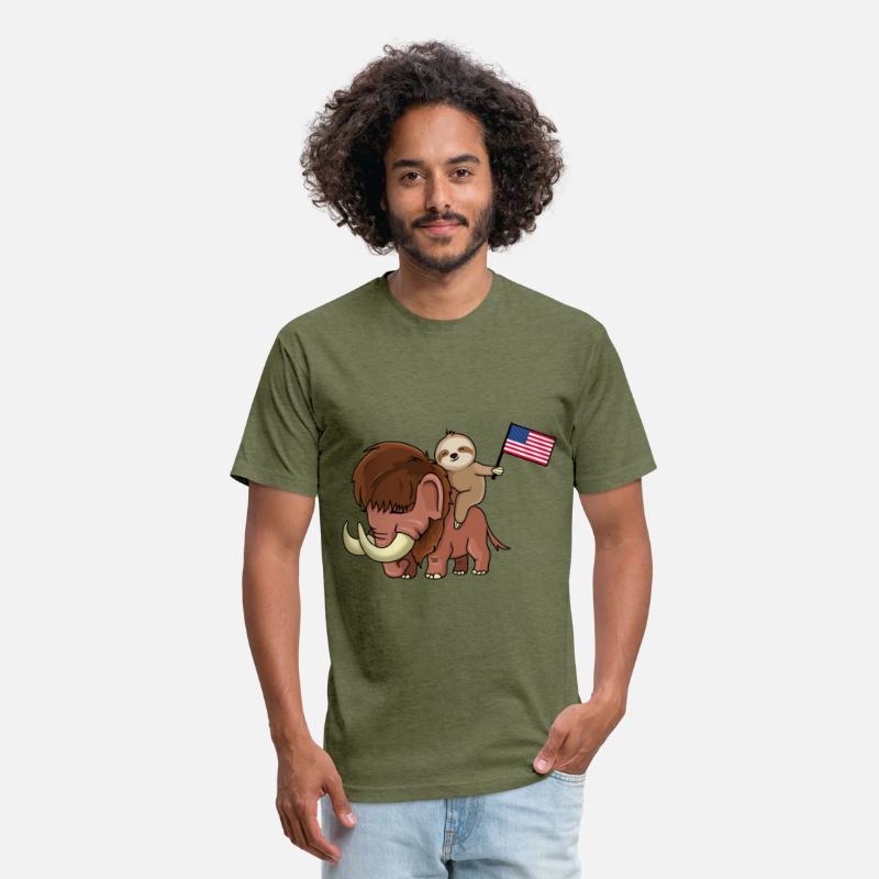 Mammoth Sloth Usa Flag