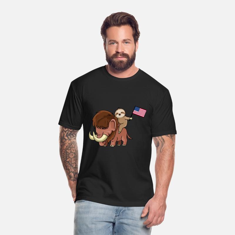 Mammoth Sloth Usa Flag
