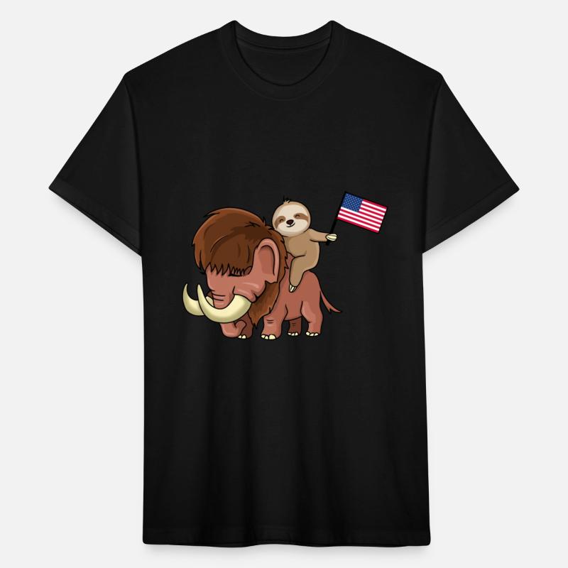 Mammoth Sloth Usa Flag