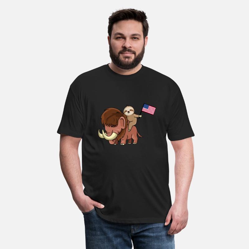 Mammoth Sloth Usa Flag