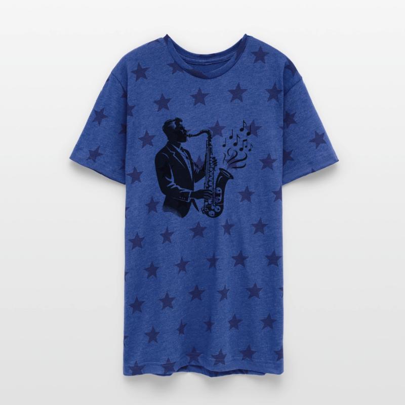 Man Playing Saxophone Music Notes Vector 1 Color