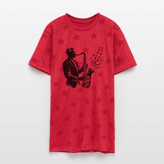 Man Playing Saxophone Music Notes Vector 1 Color