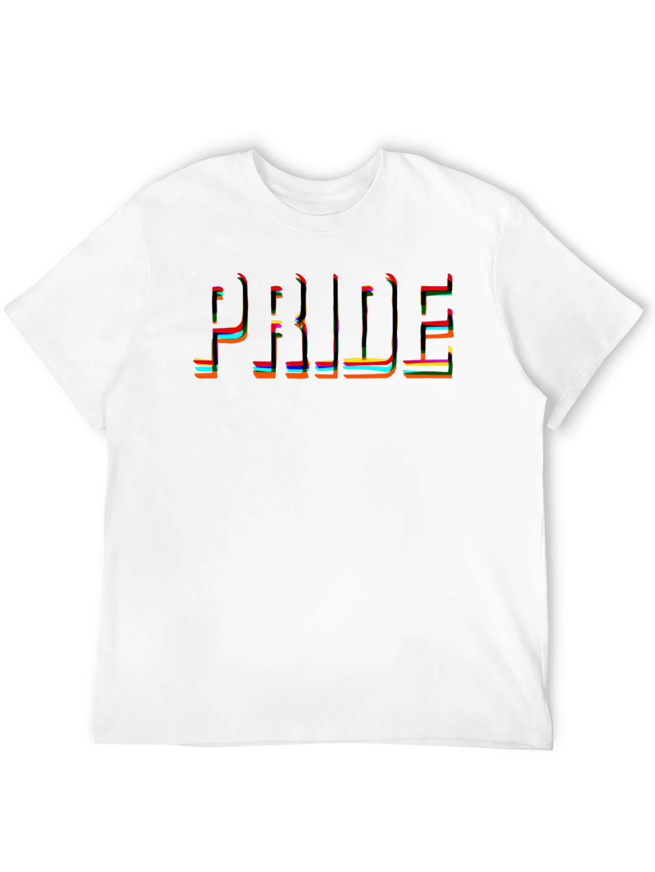 Pride Rainbow Stripe Graphic Tee - Black